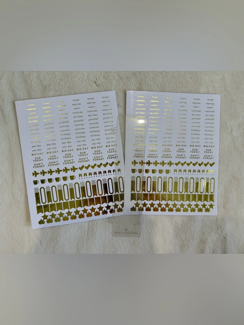 Day Designer Planner Stickers and Ruler